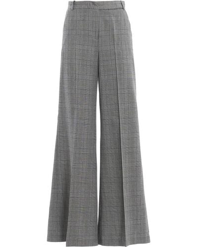 Pinko Checked Pleated Pants - Gray