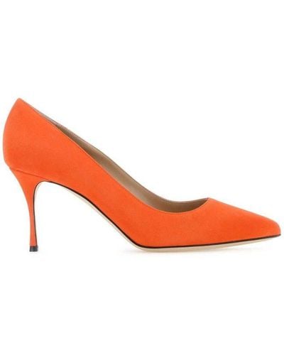 Sergio Rossi Godiva Pointed-toe Court Shoes - Red