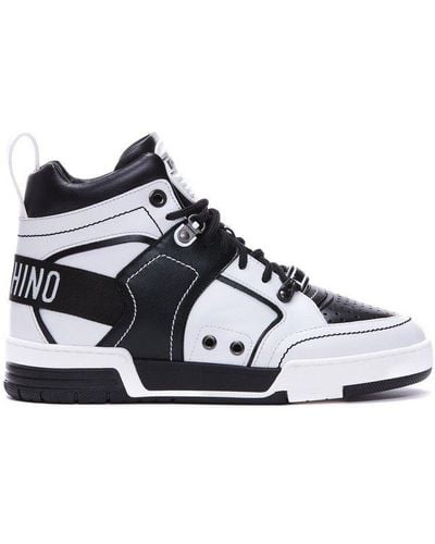 Moschino Lace-up High-top Trainers - White