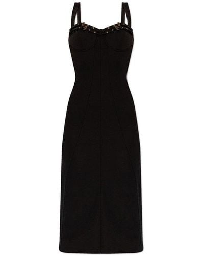 Versace Sleeveless Midi Dress - Black