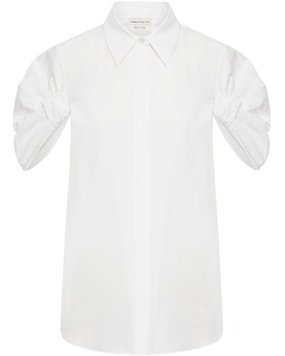 Alexander McQueen Short Sleeved Shirt - White