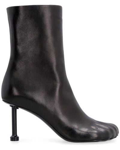 Balenciaga Fetish Leather Ankle Boots - Black