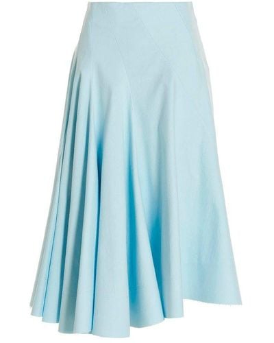 Sportmax High Waist Pleated Skirt - Blue