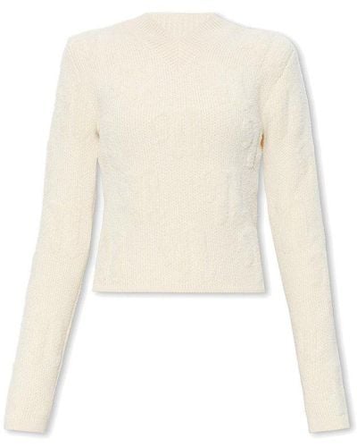 Nanushka Dian V-neck Sweater - White