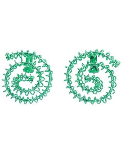 Sunnei Spiral Earrings - Green