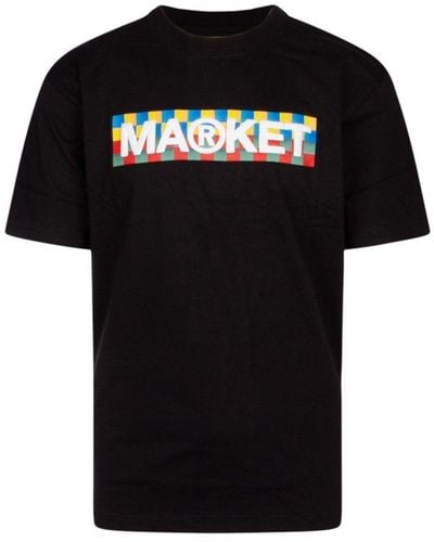 Market Logo Printed Crewneck T-shirt - Black