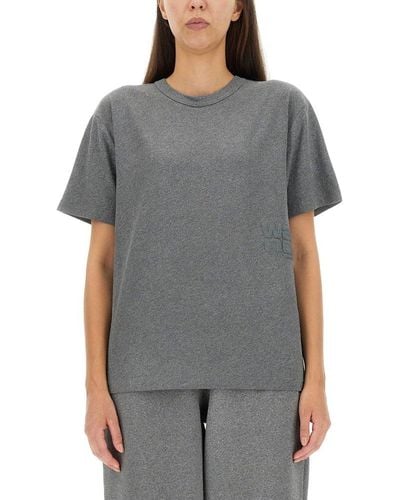 T By Alexander Wang T-shirt With Logo - Grey