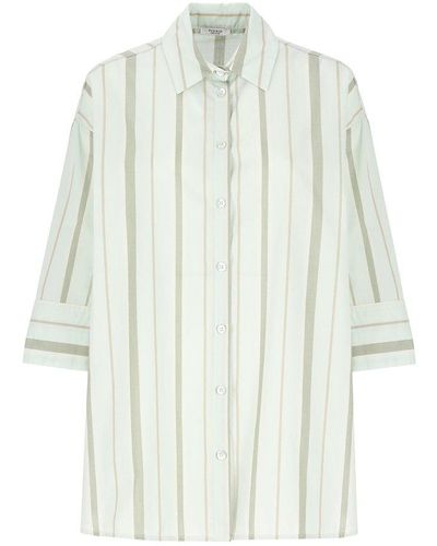 Peserico Striped Button-up Shirt - White