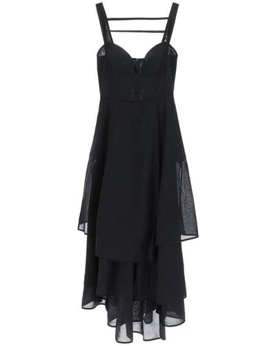 A.W.A.K.E. MODE Multi Panelled Dress - Black