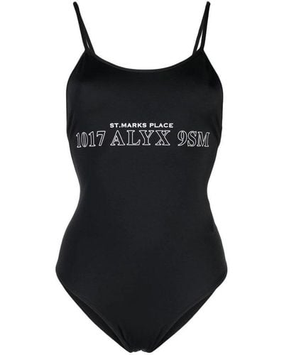 1017 ALYX 9SM 1017 9sm Logo-print Low-back Swimsuit - Black