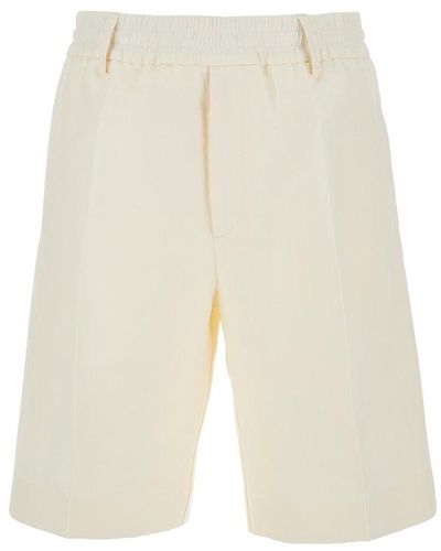 Burberry Knee-length Tailored Cut Shorts - White