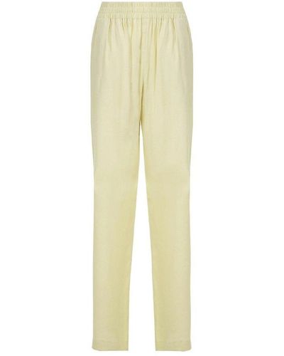 Golden Goose Brittany Pleated Wide Leg Pants - Yellow