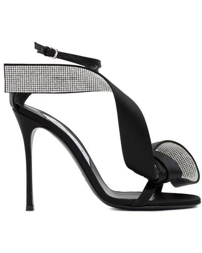 Sergio Rossi X Area Marquise Embellished Sandals - Black