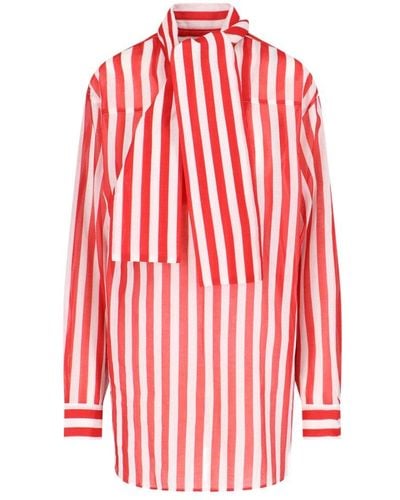 Dries Van Noten Striped Long-sleeved Shirt - Red