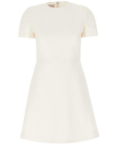 Valentino Toile Iconographe Crewneck Mini Dress - White