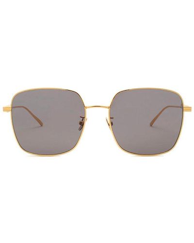 Bottega Veneta Square Frame Sunglasses - Grey