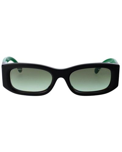 Chanel Rectangle Frame Sunglasses - Green