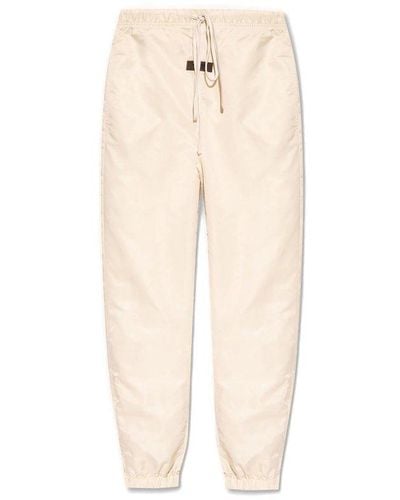 Fear Of God Track Trousers With Logo - Natural