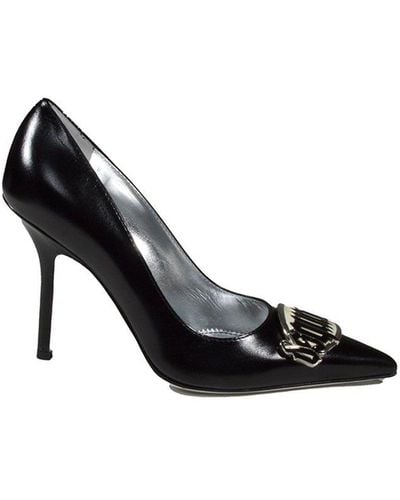 DSquared² Logo Plaque Pointed-toe Court Shoes - Black