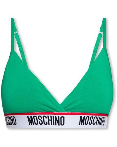 Moschino Bra With Logo - Green