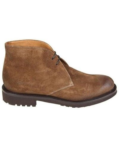 Doucal's Lace-up Ankle Boota - Brown