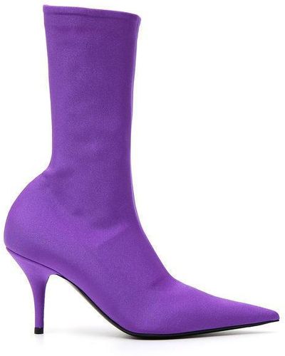 Balenciaga Purple Knife 110 Sock Boots