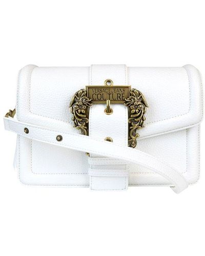 Versace Baroque-buckle Foldover Top Satchel Bag - Metallic