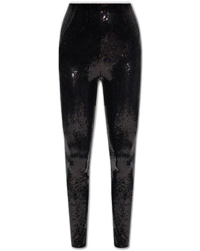 Alexander McQueen Sequin-embellished Leggings - Black