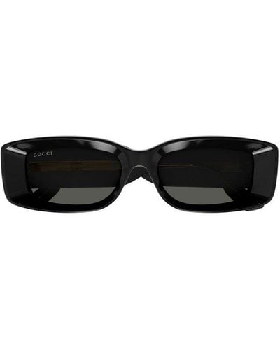 Gucci Rectangular Frame Sunglases - Black