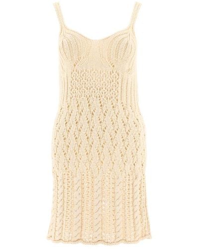 Acne Studios Knitted Mini Dress - Natural