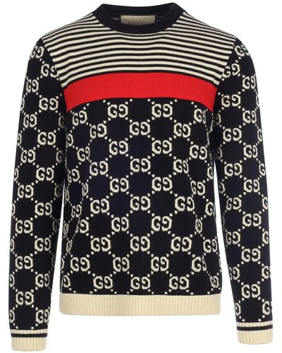 Gucci GG And Stripes Knit Sweater - Multicolor