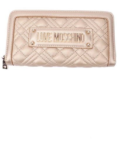 Love Moschino Quilted Zipped Wallet - Natural