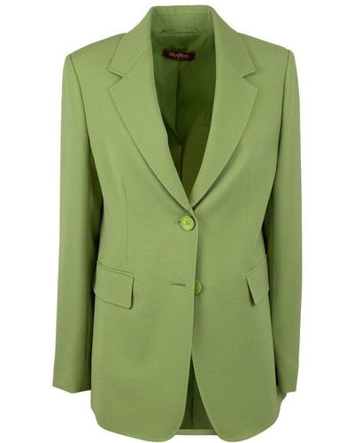 Max Mara Rosetta Single-breasted Tailored Blazer - Green