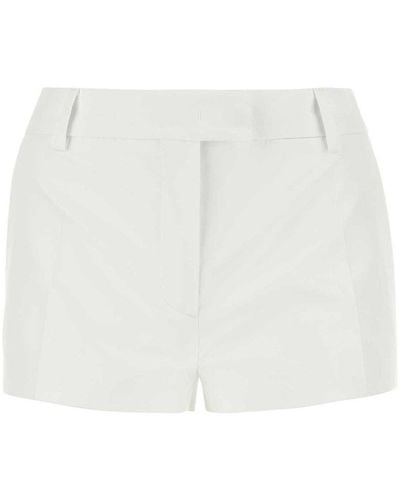 Valentino Mid-rise Tailored Shorts - White