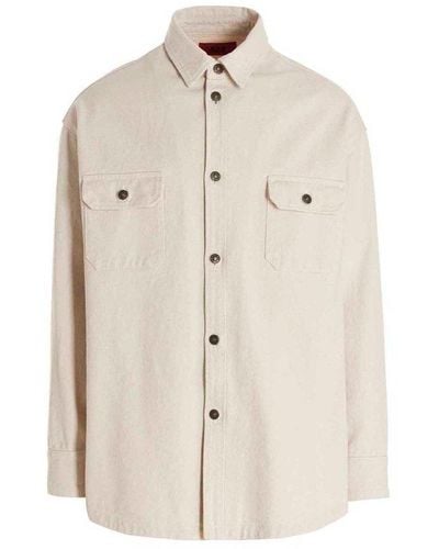424 Button-up Long-sleeved Shirt - Natural