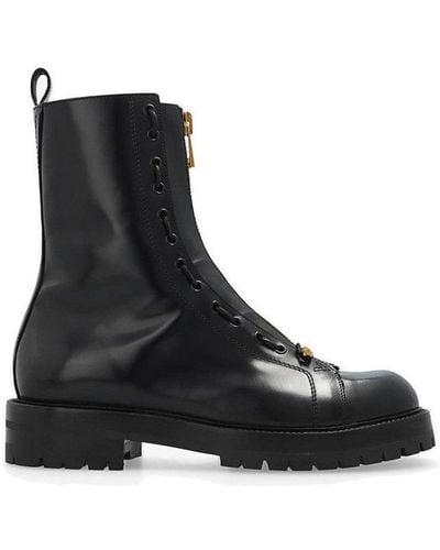 Versace Zip-up Ankle Boots - Black