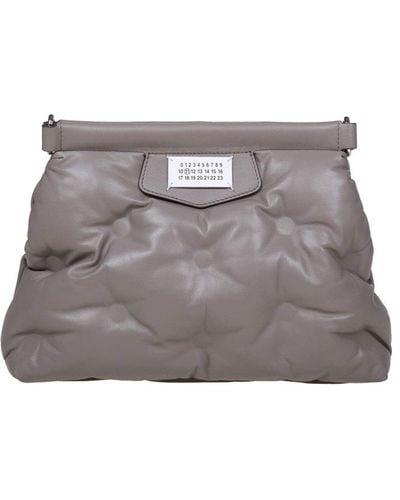 Maison Margiela Quilted Leather Handbag - Grey