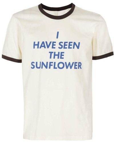 sunflower Slogan Printed Crewneck T-shirt - Multicolour