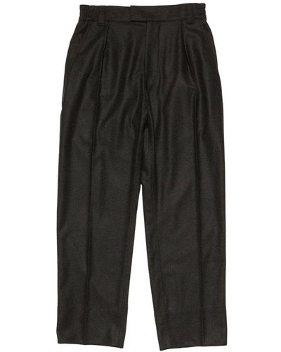 Loro Piana Reinga Pleat Detailed Trousers - Black