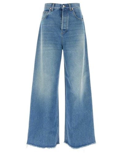 Gucci Jeans With Wide Legs, - Blue