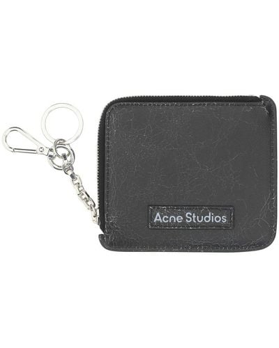 Acne Studios Logo Patch Zipped Wallet - Black