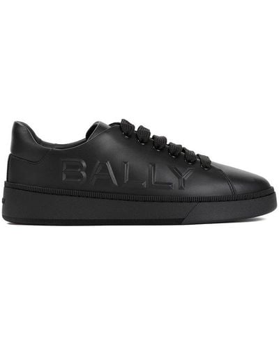 Bally Round Toe Lace-up Sneakers - Black