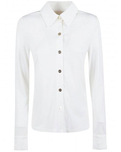 Michael Kors Button Up Long- Sleeved Shirt - White