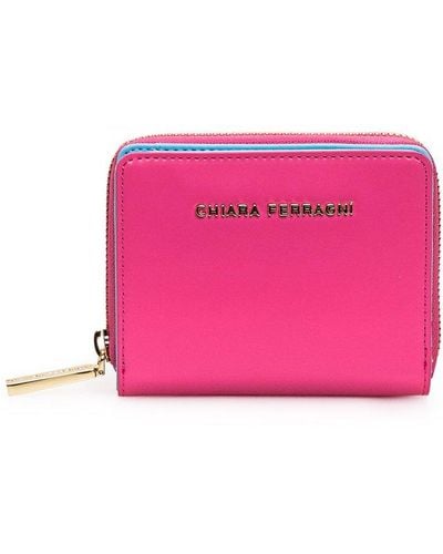 Chiara Ferragni Wallet With Logo - Pink
