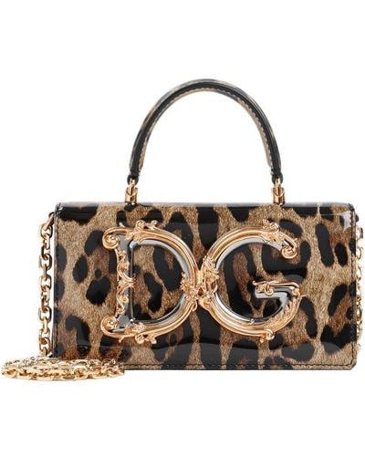 Dolce & Gabbana Leopard Printed Tote Bag - Brown