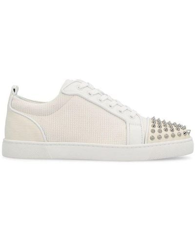 Christian Louboutin men'z white low-top trainers – Loop Generation