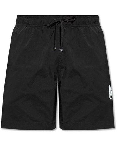 Amiri Ma Printed Swim Shorts - Black