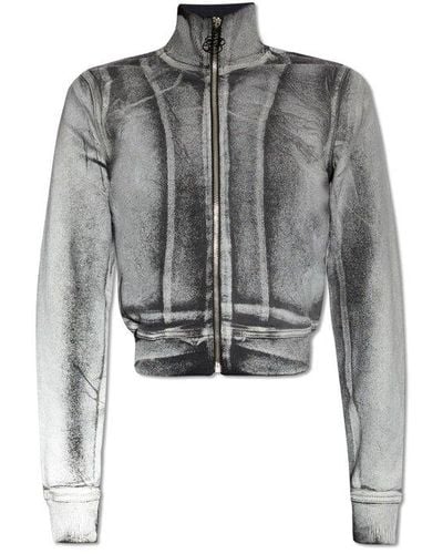 DIESEL 'd-emy-s' Sweatshirt With Standing Collar, - Gray