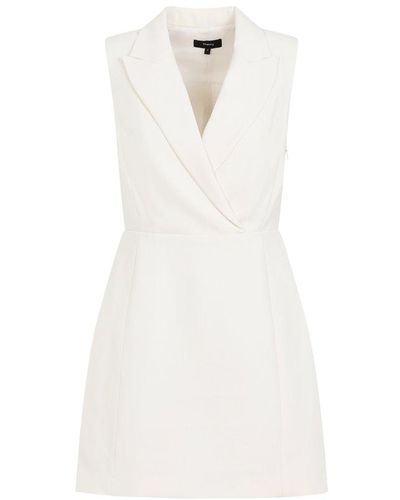 Theory Peak Lapel Mini Dress - White