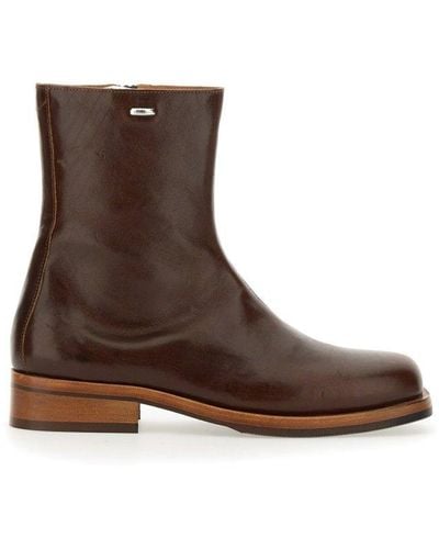 Our Legacy Camion Square-toe Ankle Boots - Brown